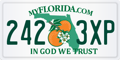 FL license plate 2423XP