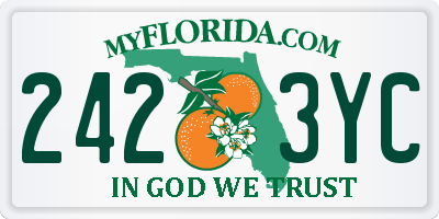 FL license plate 2423YC