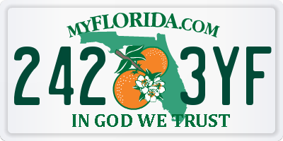 FL license plate 2423YF