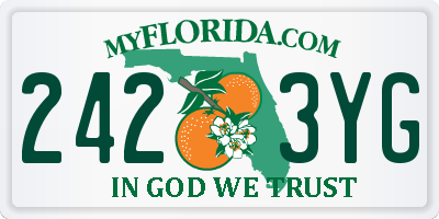 FL license plate 2423YG