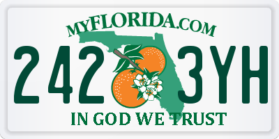 FL license plate 2423YH
