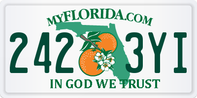 FL license plate 2423YI
