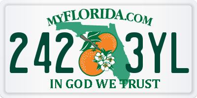 FL license plate 2423YL