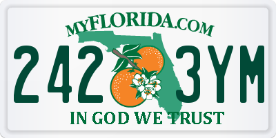 FL license plate 2423YM