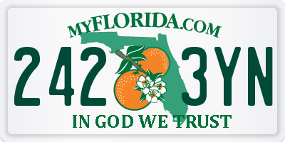 FL license plate 2423YN