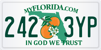 FL license plate 2423YP