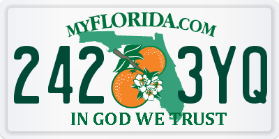 FL license plate 2423YQ
