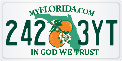 FL license plate 2423YT