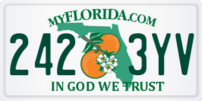 FL license plate 2423YV