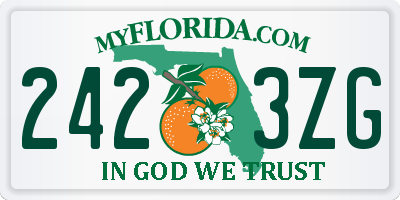 FL license plate 2423ZG