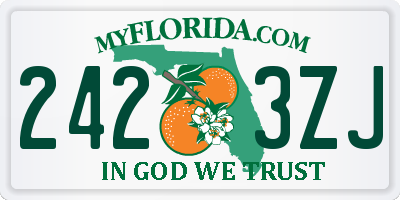 FL license plate 2423ZJ