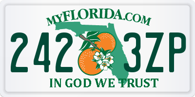 FL license plate 2423ZP
