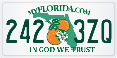 FL license plate 2423ZQ