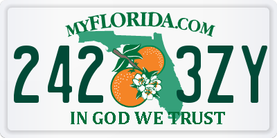 FL license plate 2423ZY