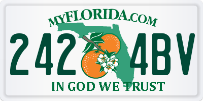 FL license plate 2424BV