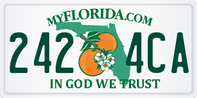 FL license plate 2424CA
