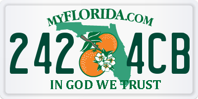 FL license plate 2424CB