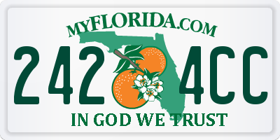 FL license plate 2424CC