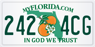 FL license plate 2424CG
