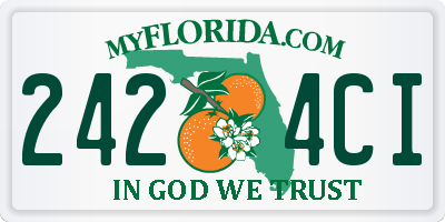 FL license plate 2424CI