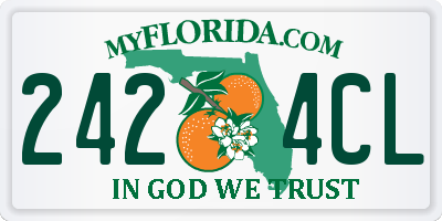 FL license plate 2424CL