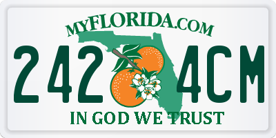 FL license plate 2424CM
