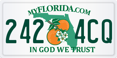 FL license plate 2424CQ