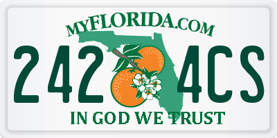 FL license plate 2424CS