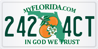 FL license plate 2424CT