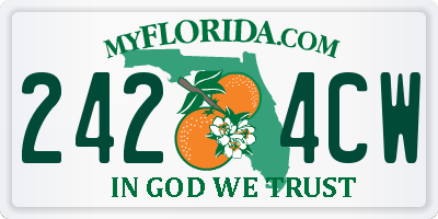 FL license plate 2424CW
