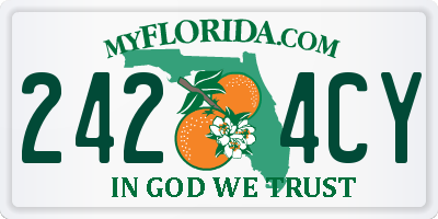 FL license plate 2424CY