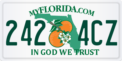 FL license plate 2424CZ