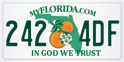 FL license plate 2424DF