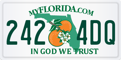 FL license plate 2424DQ