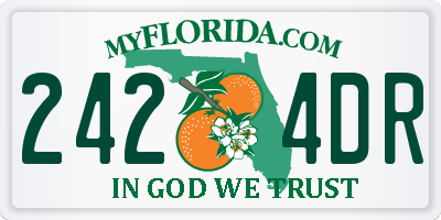 FL license plate 2424DR