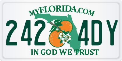 FL license plate 2424DY