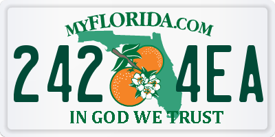 FL license plate 2424EA