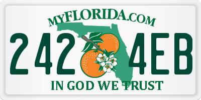 FL license plate 2424EB