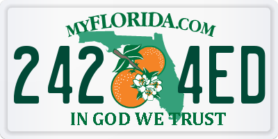 FL license plate 2424ED