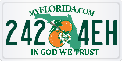 FL license plate 2424EH