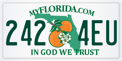 FL license plate 2424EU