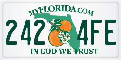 FL license plate 2424FE