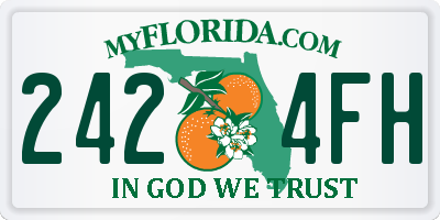FL license plate 2424FH