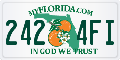 FL license plate 2424FI
