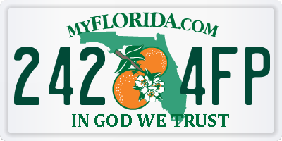 FL license plate 2424FP