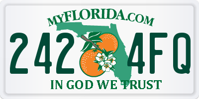 FL license plate 2424FQ