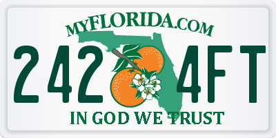 FL license plate 2424FT