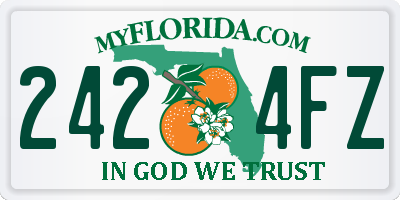FL license plate 2424FZ