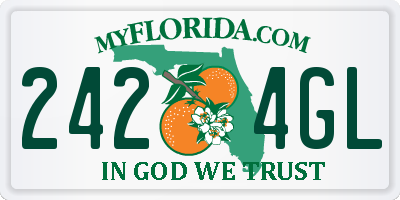 FL license plate 2424GL