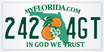 FL license plate 2424GT